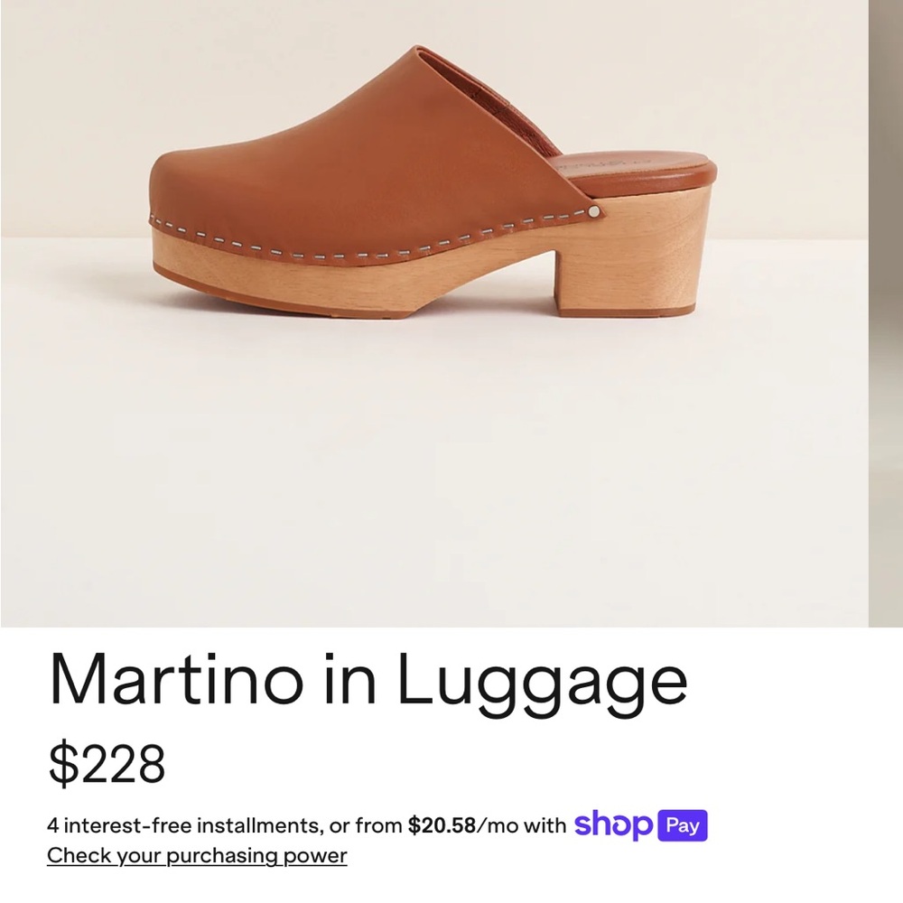 Charlotte Stone Martino clog in luggage